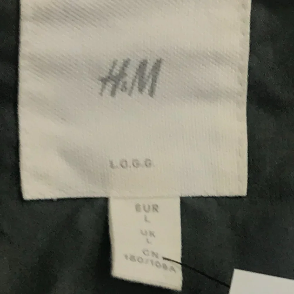 H&M LOGG Hooded Bomber Jacket Coat Green Mens Size Large Drawstring Zip Up - Picture 5 of 8